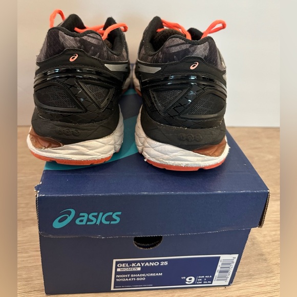 ASICS Gel-Kayano 22 Black/Orange Women’s Running Shoes, Size 9.5 - Picture 5 of 8